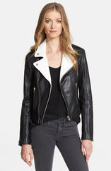 'Rylan' Nappa Leather Moto Jacket