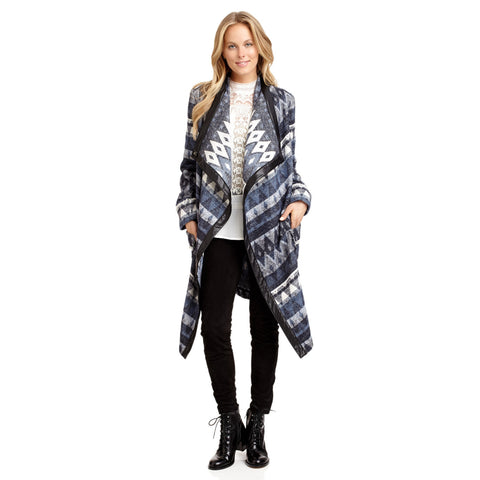 Tribal Printed Blanket Coat