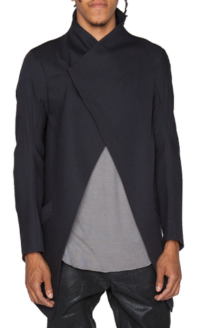 A. HUTCHING - JACKET HIGH NECK TAILORED - BLACK