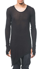 BARBARA I GONGINI - L/S TOP COTTON - BLACK