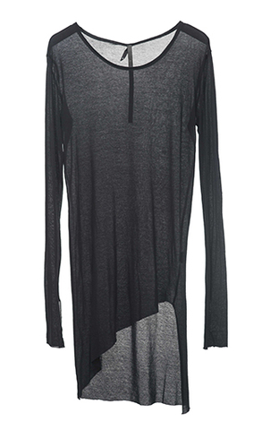 BARBARA I GONGINI - L/S TOP COTTON - BLACK