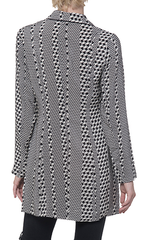 HARLYN - CHARLOTTE - OVERSIZED COAT - BLACK/WHITE HERRINGBONE