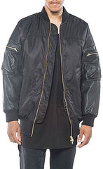 SKINGRAFT - OVERSIZE BOMBER JACKET - BLACK